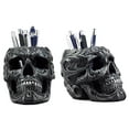 thumbnail image 3 of Ebros Set of 2 Tribal Tattoo Floral Skulls Stationery Pen Holder Desktop, 3 of 7