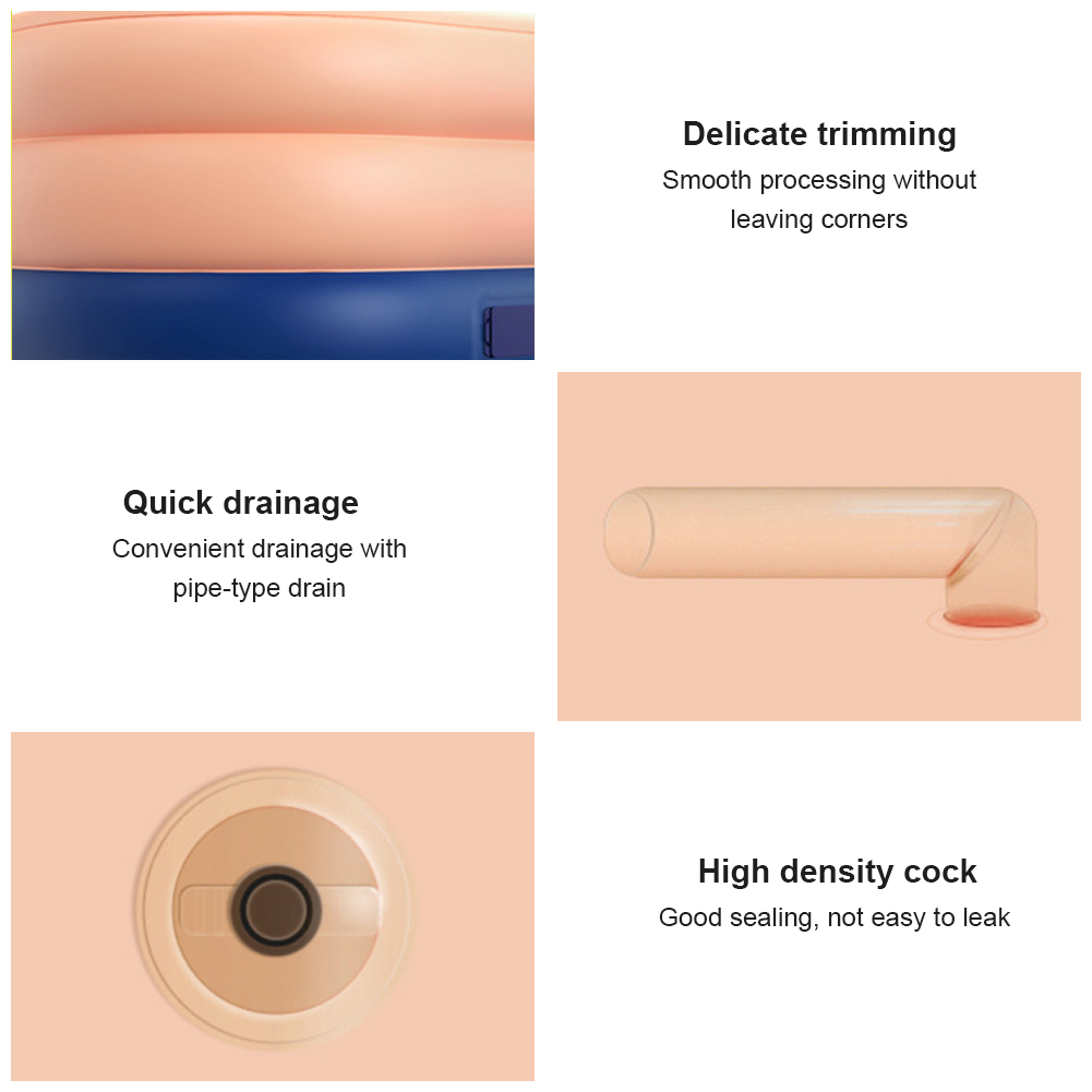 Comaie Family Inflatable Swimming Pool Thick Lounge Pool Summer Water Party Supply for Baby Kids