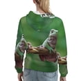 thumbnail image 7 of Kdxio Australian White Tree Frog Sitting on Branch Print Womens Oversized Hoodies Sweatshirts Hooded Pullover Tops Sweaters Casual-Small, 7 of 7