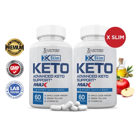 (2 Pack) Xslim Keto ACV MAX Pills 1675mg Alternative to Gummies Dietary Supplement 120 Capsules