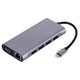 thumbnail image 1 of Estación de acoplamiento USB C compatible con HDMI 4K jixopn, lector de tarjetas TF/SD, adaptador multipuerto 11 en 1, transmisión de 5 Gbps, puerto Ethernet VGA para MacBook, portátil y notebook., 1 of 8