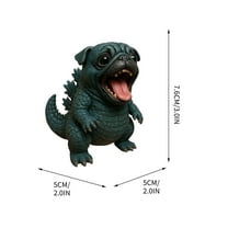 Cute Monster Dogs, Funny Dog Figurine Home Decor, Handmade Dog Sculpture for Home Office Desktop Bookshelf, Monster Puppy Statue Memory Gifts for Pet Lovers