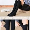 thumbnail image 6 of Cara Lady 4 Pairs Women's Cotton Knee High Socks, Casual Solid Knit Knee Socks (black) Black, 6 of 7