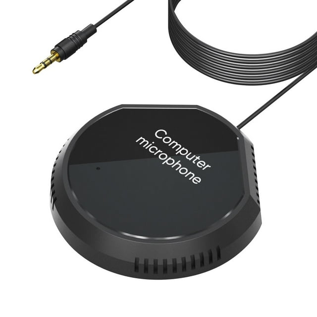 MesaSe Desktop Conference Microphone 360° Omnidirectional Condenser 3.5mm Plug & Play PC Computer Mic Compatible with Windows for PC Laptop Video Conference Recording Chatting Gaming On