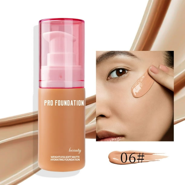 Xihbxyly mi cuenta Bases de Maquillaje Líquido Mate Corrector Maquillaje Permanente Poros Invisibles Bases de Maquillaje Europeas y N Bases de Maquillaje Crema