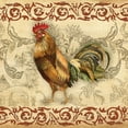 thumbnail image 2 of Gregory Gorham 12x12 White Modern Wood Framed Wall Art Titled - Toile Rooster I, 2 of 5