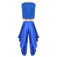 thumbnail image 4 of iiniim Mens Arabian Prince Sets Halloween Costume Open Front Tank Vest with Loose Harem Pants Royal Blue M, 4 of 7