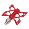 thumbnail image 4 of Bike Bearing Pedals, Flat Edge Anodized Bike Pedal Hollowed Aluminum Alloy CNC Cutting Waterproof  For Mountain Bikes For Folding Bikes ANGGREK Rojo, 4 of 8