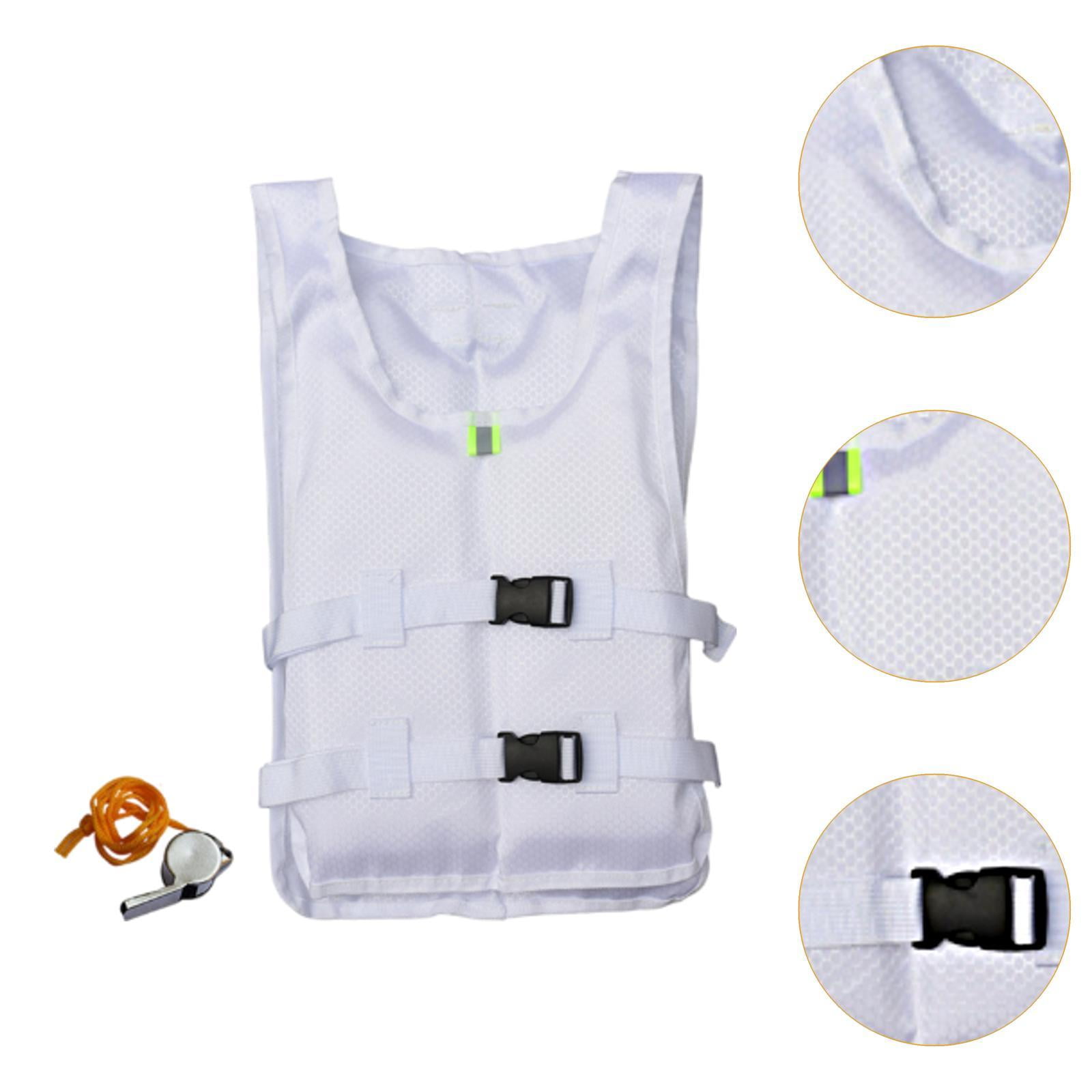 QccHieUs Life Jacket Paddle Vest for Adults Lightweight Adjustable Foldable Life Vest for White