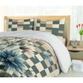 thumbnail image 3 of Ambesonne Flowers Duvet Cover Set, Faded Effect Blooms Print, Calking, Eggshell Soft Blue, 3 of 4