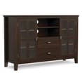 thumbnail image 2 of Simpli Home Artisan 53 inch Wide Solid Wood Tall TV Stand in Tobacco Brown For TVs up to 60 inches, 2 of 12