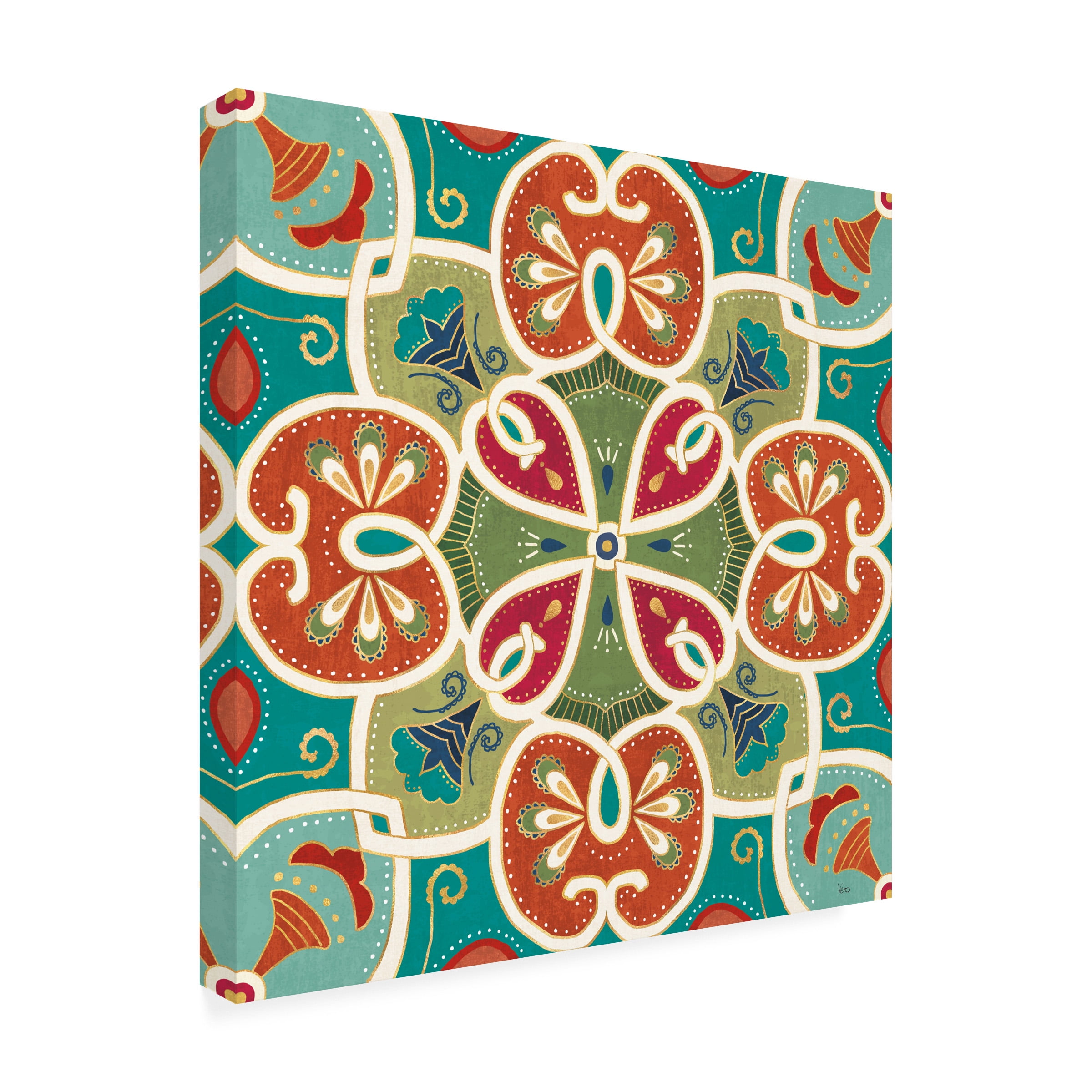 Trademark Fine Art 'Folk Floral 6' Canvas Art by Veronique Charron