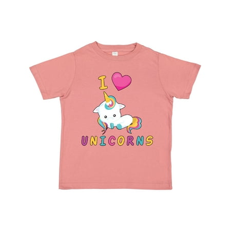 

Inktastic I Love Unicorns Gift Toddler Boy or Toddler Girl T-Shirt