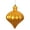 Antique Gold, variant on Vickerman 6" Silver Matte Onion Drop Christmas Ornament, 4 per pack