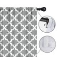 thumbnail image 4 of Blackout Kids Curtains,Gray and White Geometric Lattice Pattern Childrens Insulated Curtains Set Of 2,Bedroom Essentials,Toddler Room Decor 52"x84", 4 of 5