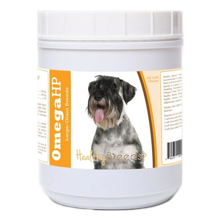 UPC: 0840235114901 | Healthy Breeds Standard Schnauzer Omega HP Fatty Acid Skin and Coat Support Soft Chews