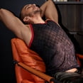 thumbnail image 6 of QSAWXQZ Men's Mesh Tank Top Crew Neck Sleeveless Sheer Net Shirt Casual Layer for Party Free Size, 6 of 7