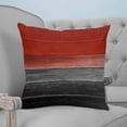 thumbnail image 4 of Pillow Covers 16x16 Set of 2, Red Gray Black Throw Pillow Covers Decorative Couch Cushion Cover, Vintage Country Gradient Wooden Grain Microfiber Soft Square Pillowcases for Bedroom Living Room Sofa, 4 of 7