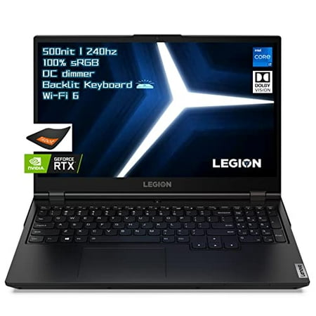 2022 Lenovo Legion 5 15.6" 240Hz 500nits VR ready Gaming Laptop, Intel Hexa-Core i7-10750H 5.0GHz, GeForce RTX 2060, Dolby Vision, Wi-Fi 6, Backlit, USB-C, Win 10 (16GB RAM | 512GB PCIe SSD | 1TB HDD)