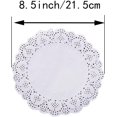 thumbnail image 3 of EcoNesxp 8 Inch Round Paper Placemat Cake Packaging Pad Disposable Paper Placemat Wedding Tableware Decoration 100 Sheets, 3 of 5