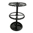 thumbnail image 3 of Organizador de Pendientes, Soporte de Joyería, Estante de Almacenamiento de Rotación de 360 Grados para Lápiz Labial, Collar, Mesa, Tobilleras Colgant 2 niveles en negro., 3 of 9