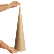 Factory Direct Craft Extra Large Paper Mache Doll Cones, Set of 6, 24 Inch Unfinished Craft Forms