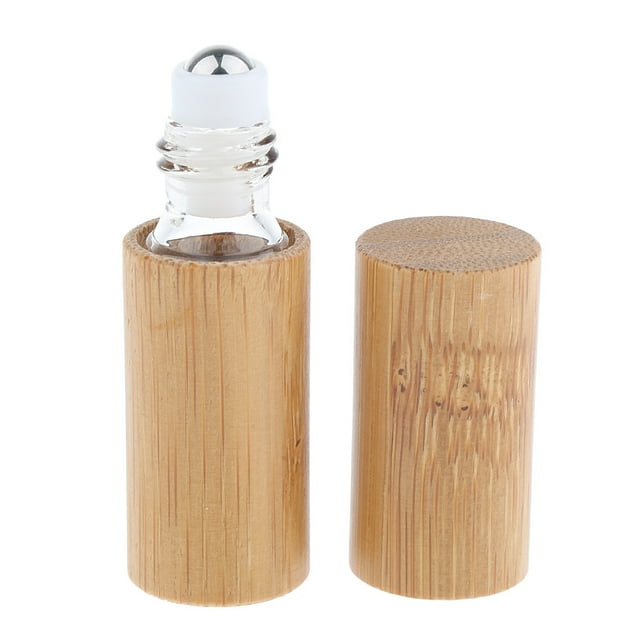 Rollo de Maquillaje de Aceite Esencial Vacío Recargable de Bambú Natural Sunnimix Botella de aceite esencial vacía
