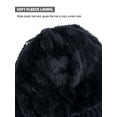 thumbnail image 5 of BadPiggies Womens Winter Beanie Scarf Mask Set, 3-in-1 Cozy Fleece Lined Knit Pompom Hat with Ear Flaps Windproof Neck Warmer (Black), 5 of 6