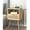 Yellow Oak, variant on Rattan Nightstand with Charging Station,Modern Bedside Table with 2 Storage Drawer and Open Wood Shelf, for Bedroom and Small Spaces,Night Stand with Solid Wood Legs (Walnut Brown)