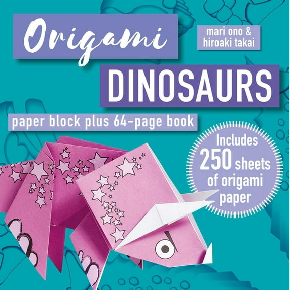 Origami Dinosaurs: Paper Block Plus 64-Page Book, (Paperback)