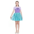 thumbnail image 4 of Girls Disney Princess The Little Mermaid Ariel Cosplay Short Sleeve Sweater Dress, Sizes 4-12, 4 of 9