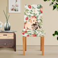 thumbnail image 4 of Yayeee 2 Pack Dining Chair Covers Stretch Parson Chairs Slipcovers Seat Protector, Beige Apple Pattern, 4 of 6