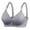 Gray, variant on ICHUANYI Woman's Embroidered Glossy Comfortable Breathable Bra Underwear No Rims