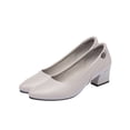 thumbnail image 3 of Daeful Ladies Heels Slip On Pumps Party Pointed Toe Fashion Dress Shoes Gray 10, 3 of 4