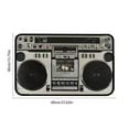 thumbnail image 3 of Qiweii Record Player Themed Home Living Room Door Mat Non-Slip Dirt-Resistant Floor Mat Carpet, 3 of 6