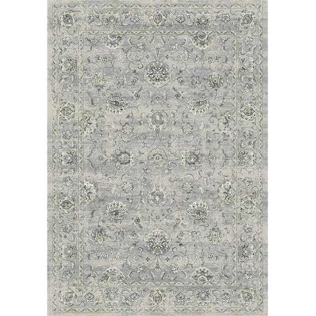 DynamicRugs AN69571269696 57126 Ancient Garden Collection 5.3 x 7.7 in. Traditional Rectangle Rug, Silver & Grey