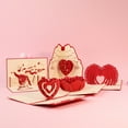 thumbnail image 4 of Valentine Greeting Cards 3D - 3PCS Decorative Paper Wedding Cards Handmade Cards, 4 of 10