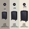 thumbnail image 6 of Clearance! Luggage Suitcase 3 Piece Sets Hardside Carry-on luggage with Spinner Wheels 20"/24"/28", 6 of 7