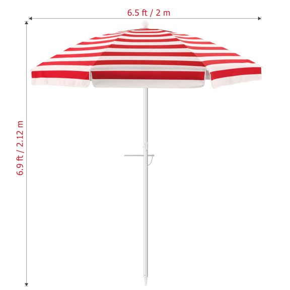 QIFULL Qifull Sturdy Multi-Color Beach Umbrella with Built-in Sand Anchor for Uv Protection