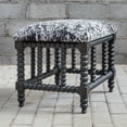 thumbnail image 5 of Uttermost Rancho Wood and Faux Cow Hide Small Bench in Black/White, 5 of 5