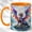 Orange, variant on Rainbow Dragon Coffee Mug, Fantasy Dragon Mug, Ceramic 11 oz
