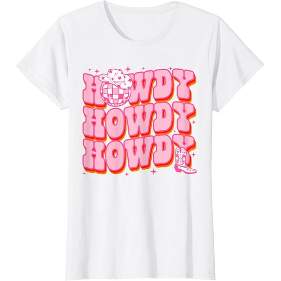 t-shirt Howdy Southern Western Girl Country Rodeo Pink Cowgirl Women T-Shirt mens t shirt，white，women，funny，misfits，men，journey