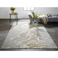 thumbnail image 2 of Feizy Aura Modern Abstract, Ivory/Silver/Gold, 1'8" x 2'10" Accent Rug Easy Care Stain Resistant Fade Resistant Industrial Watercolor Floor Rug for Living room Bedroom, 2 of 8