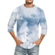 thumbnail image 1 of Men'S Round Neck Three-Quarters Sleeve Top Casual Fashion T-Shirt L, 1 of 5