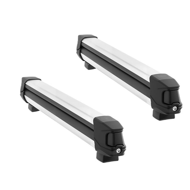 KFFKFF Ski & Snowboard Roof Rack, Carry up to 6 Pairs of Skis or 4 Snowboards, 2 PCS Aluminum Universal Car Roof Rack Top Holder with Lock & Rubber Padding