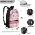 thumbnail image 5 of HUIACONG Pink Mushroom Axolotl Kids Backpack for Back to School Ergonomic Adjustable Straps Water Resistant Large Capacity for Students 6‑18 Daily Use, 5 of 6
