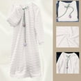 thumbnail image 5 of Sakmal Flannel Nightgowns for Women Plus Size Winter Sleepwear Crew Neck White Long Sleeve Womens Nightgowns L, 5 of 9
