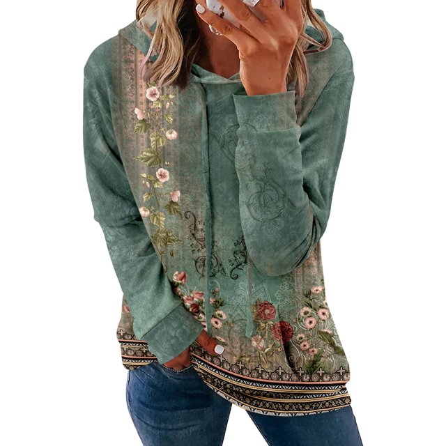 Sudadera Onlypuff, sudaderas con capucha a la moda para mujer, color verde M