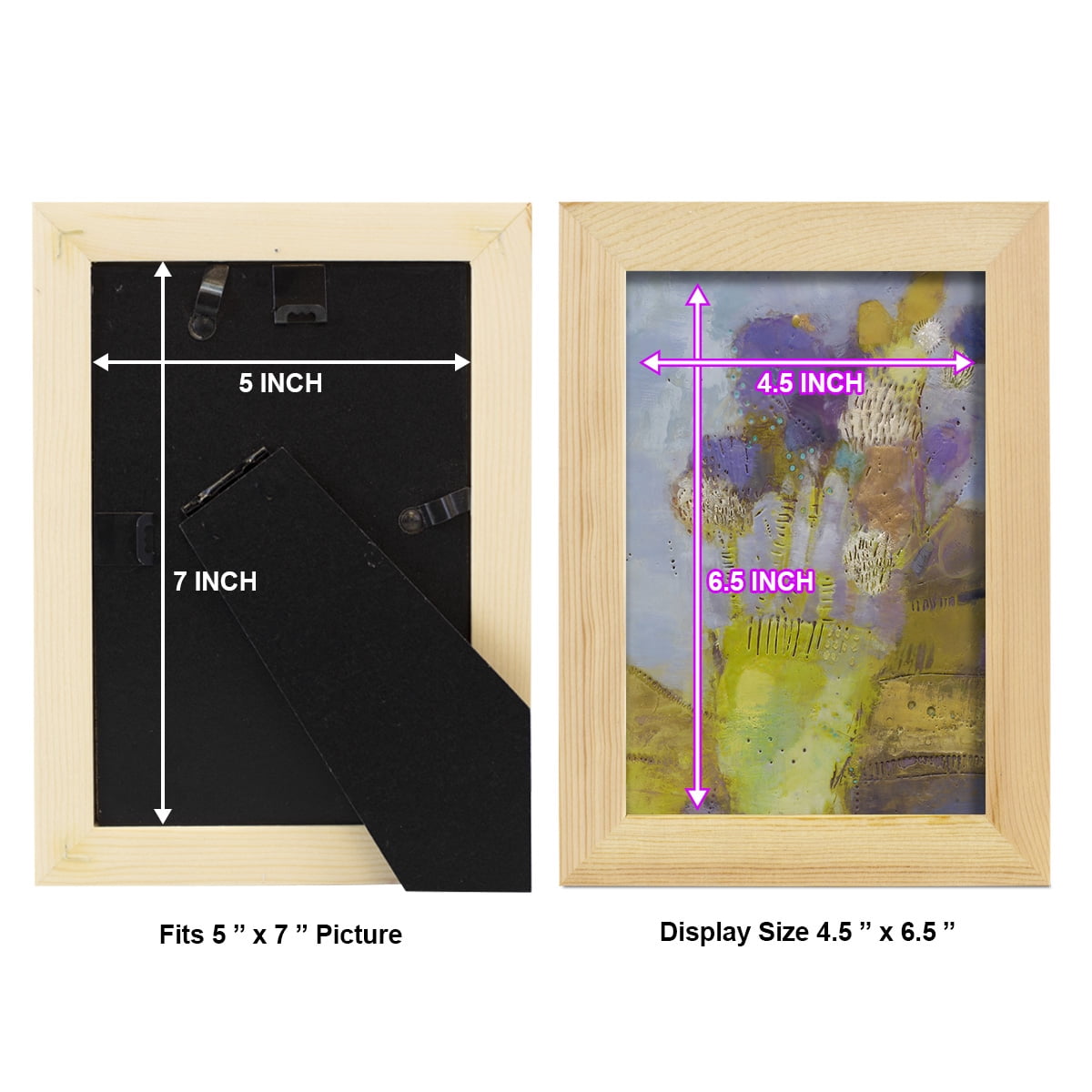 Blumen II -Framed Print w/glass-Natural Wood