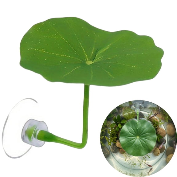 Betta Fish Leaf Hammock, 2.5 x 2 in Soft Aquarium Plant with Suction Cup, Practical Resting Spot for Sleeping Hiding Playing, Fish Tank Decor Ornament